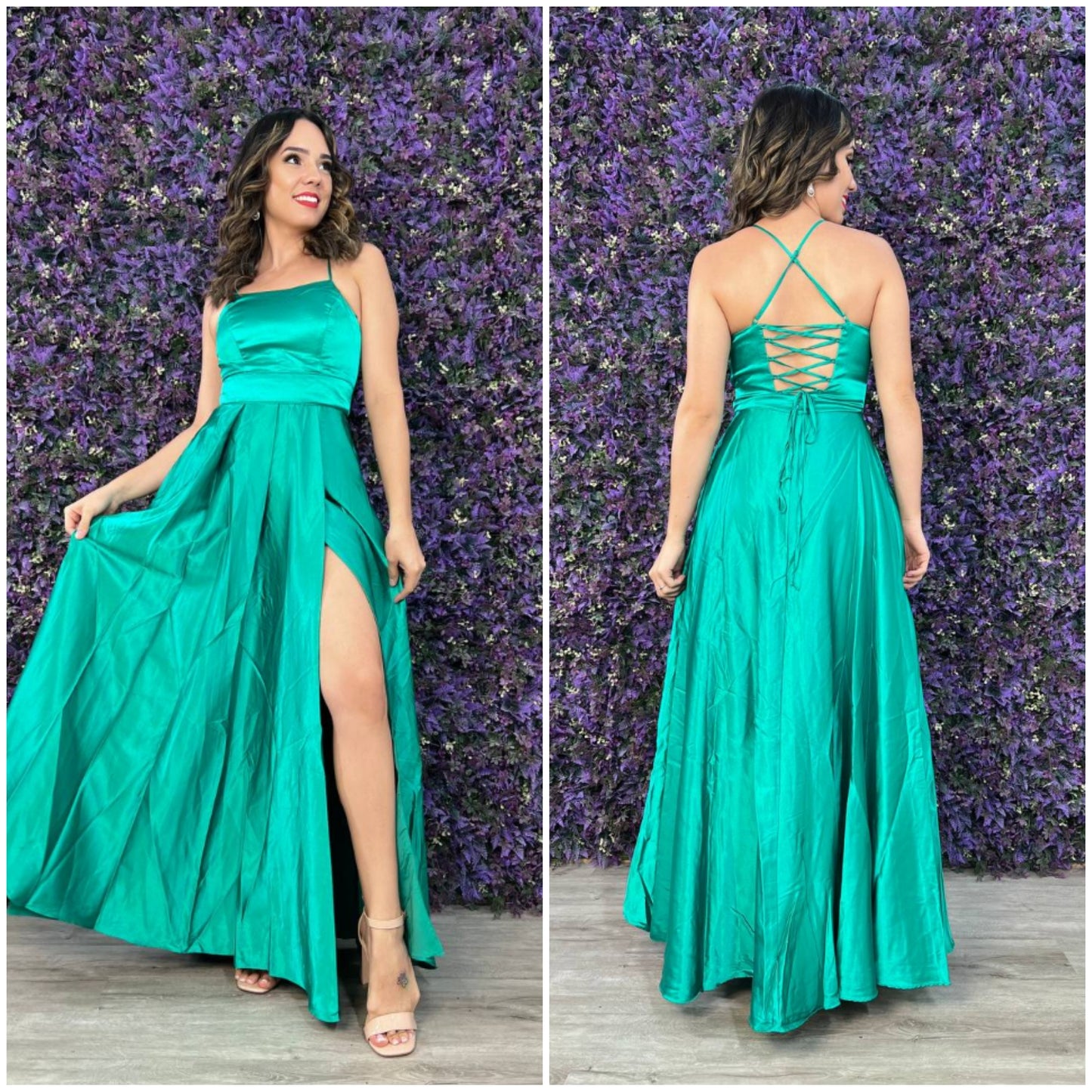 CLARA SATIN DRESS