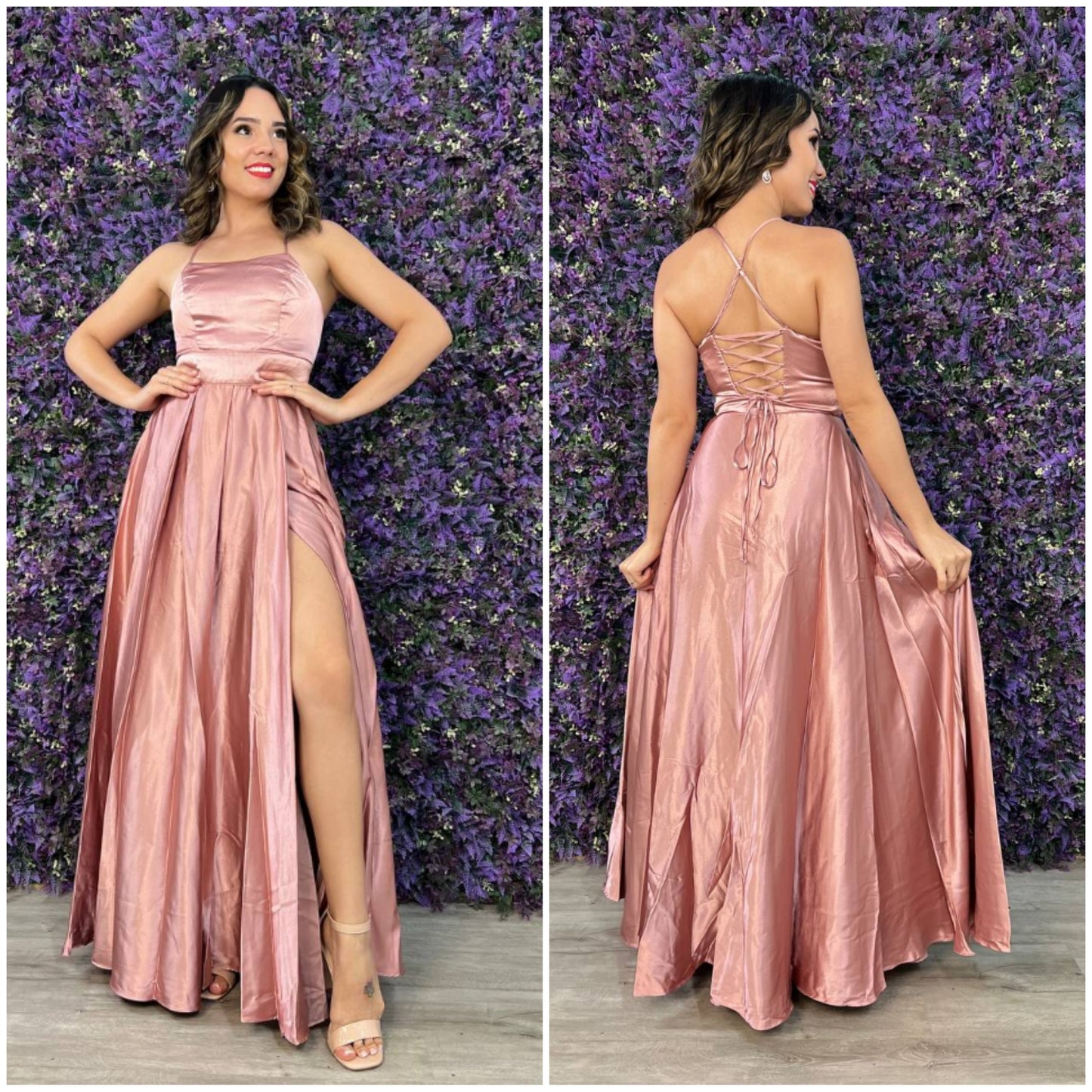 CLARA SATIN DRESS