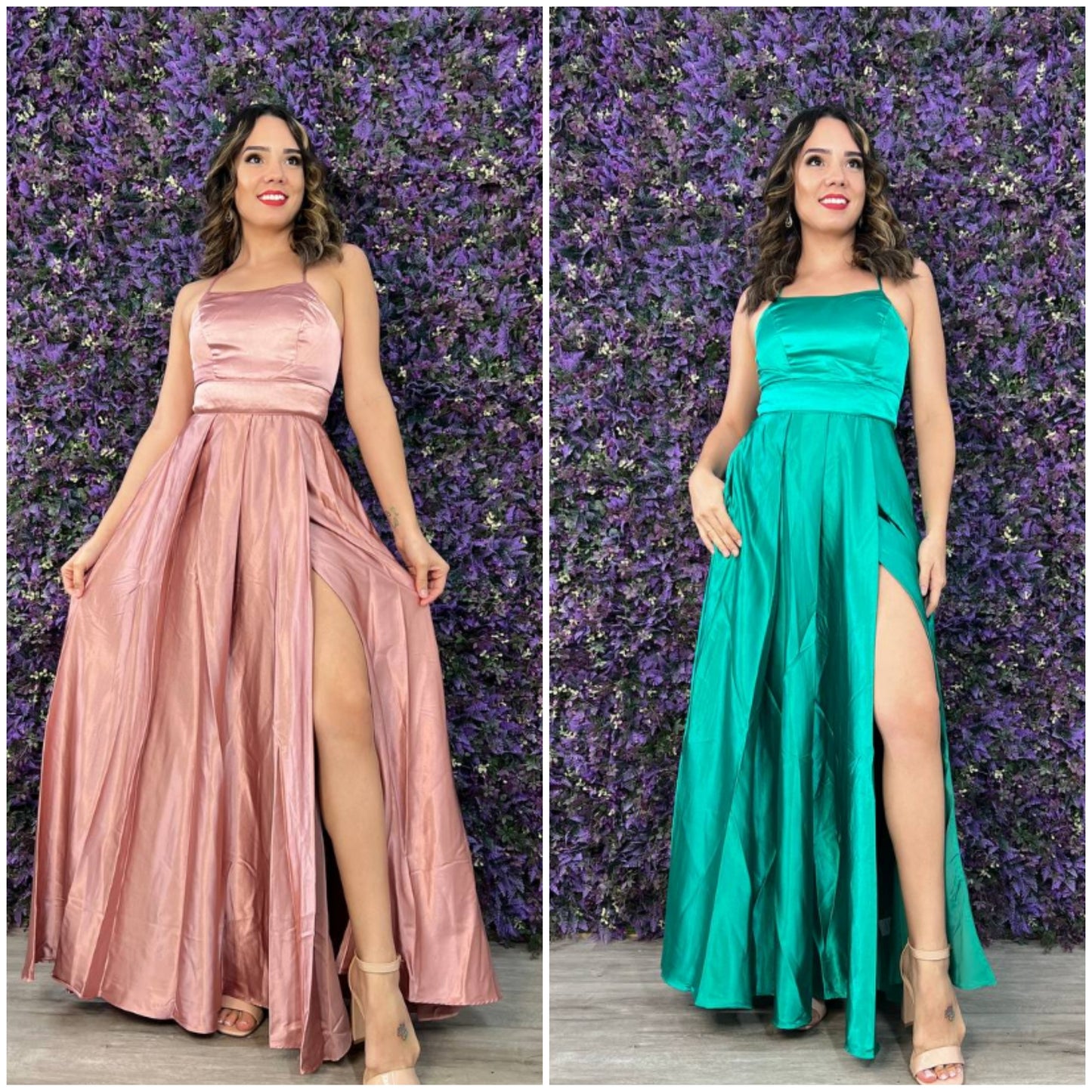 CLARA SATIN DRESS