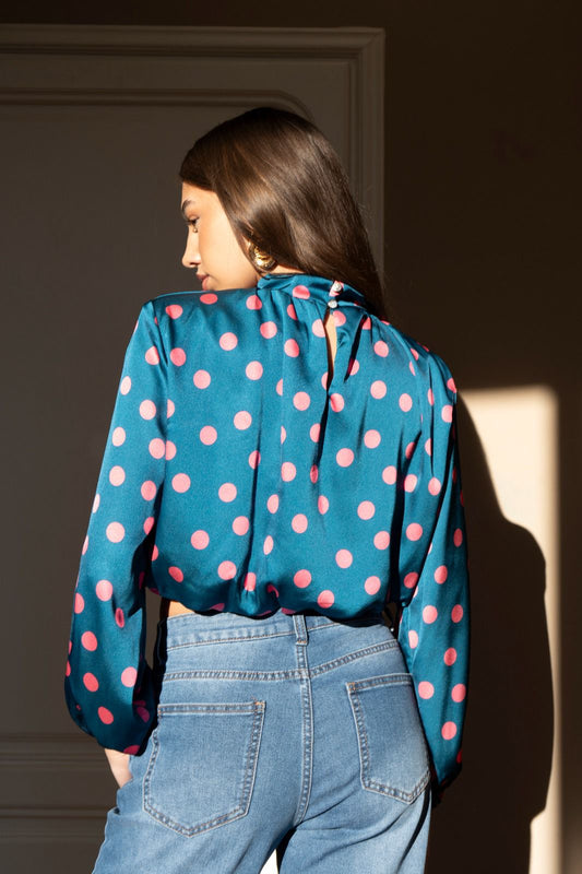 NERISSA POLKA DOT BLOUSE