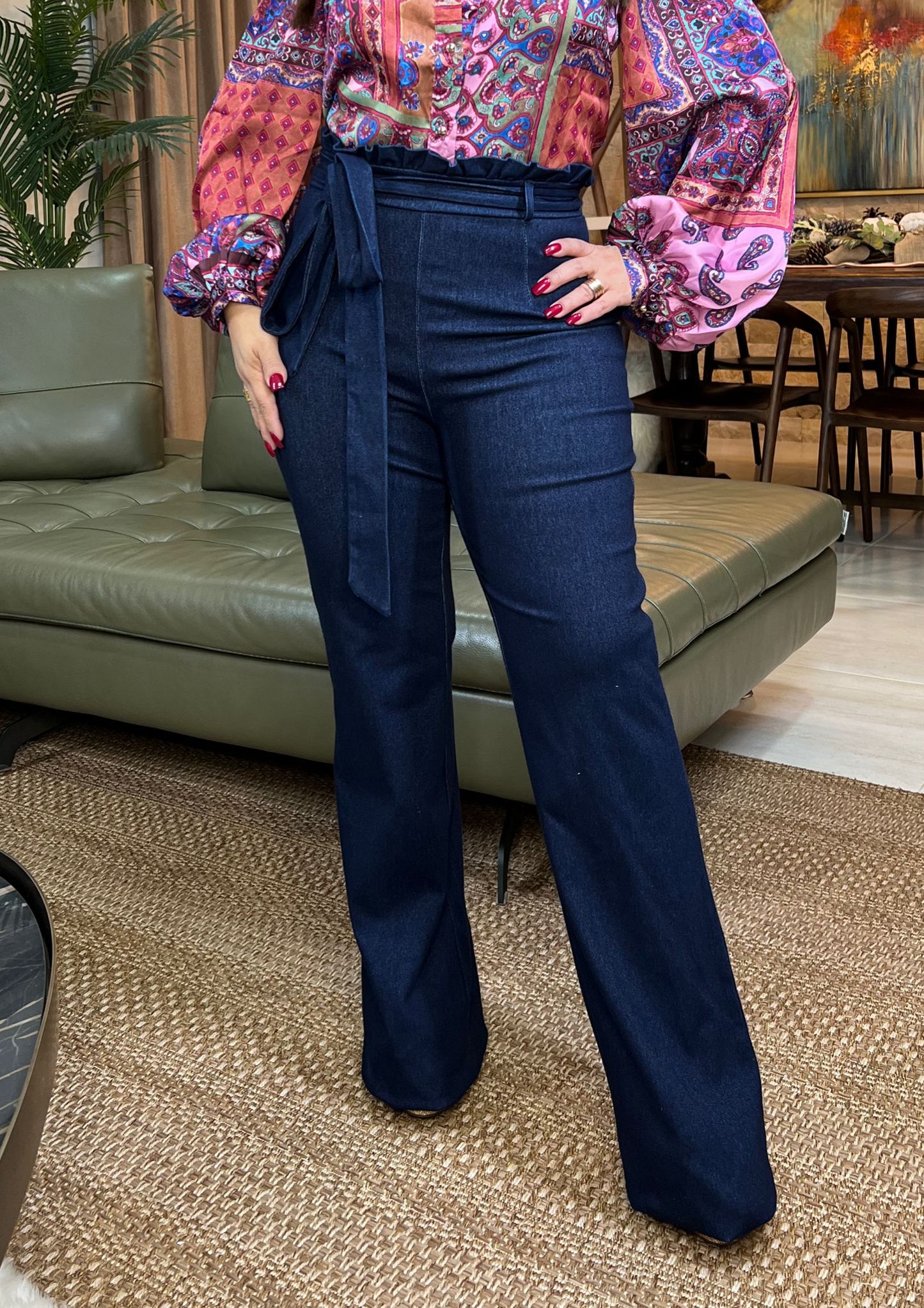 High Waist Elegant Denim