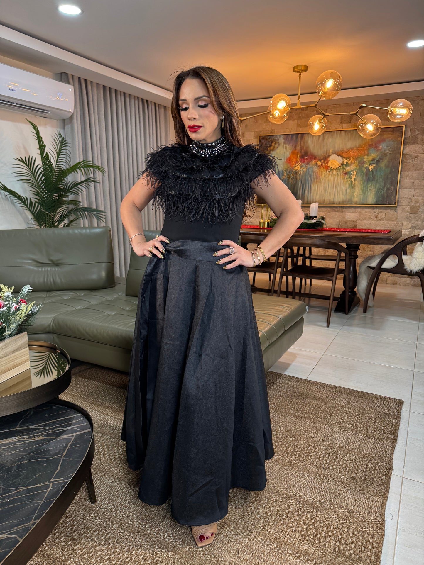 MERLINA FEATHER BLOUSE
