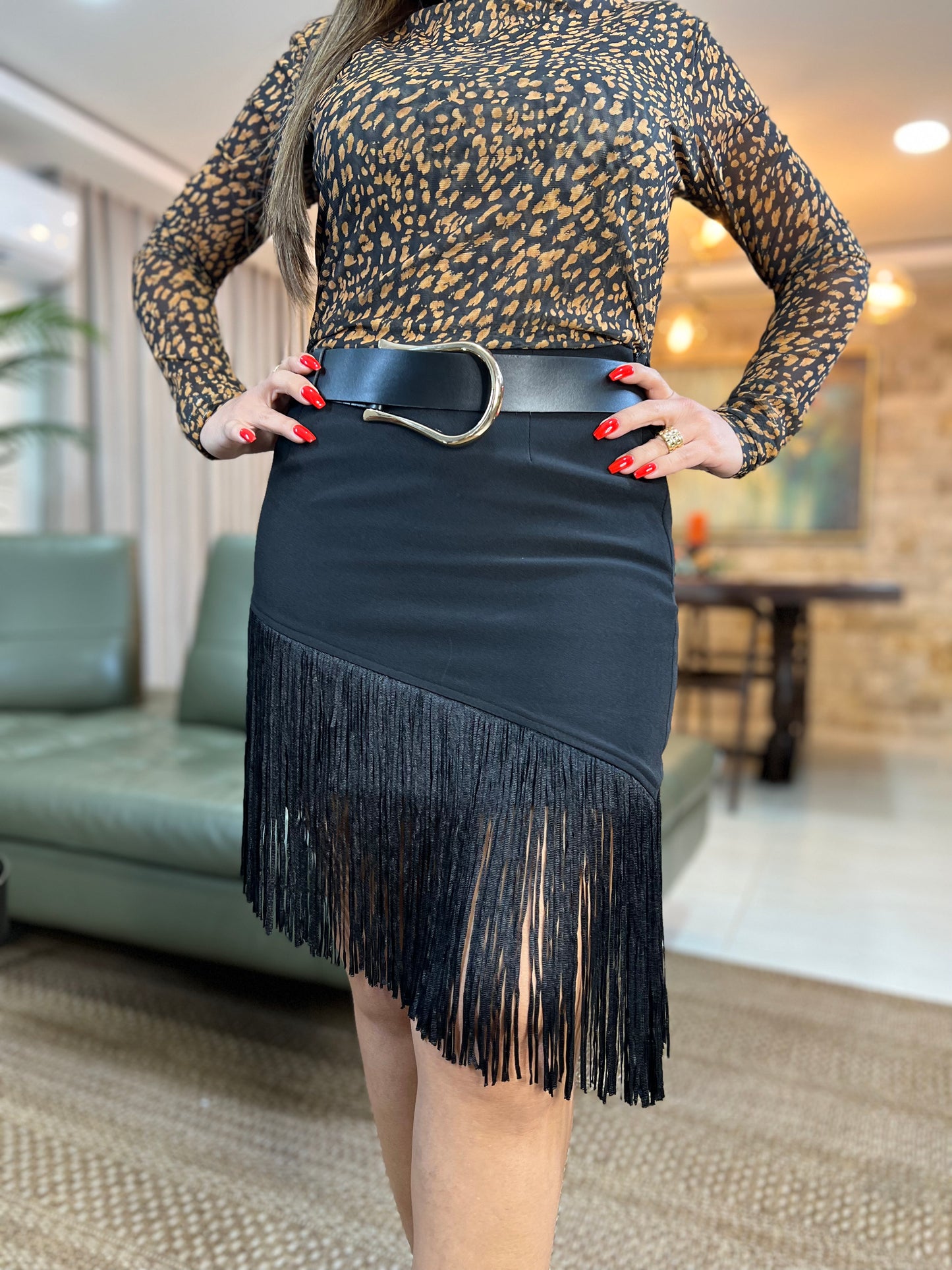 REBECA FRINGE SKIRT