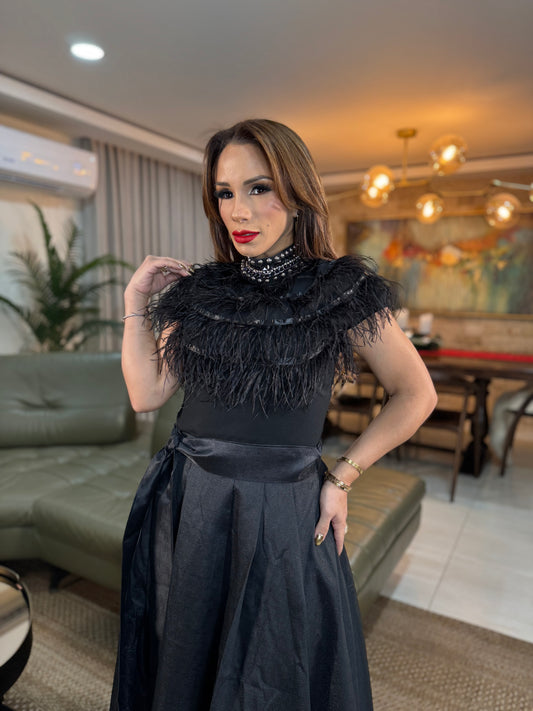 MERLINA FEATHER BLOUSE