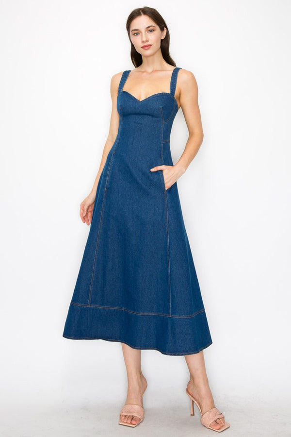 VIVIANE DENIM DRESS